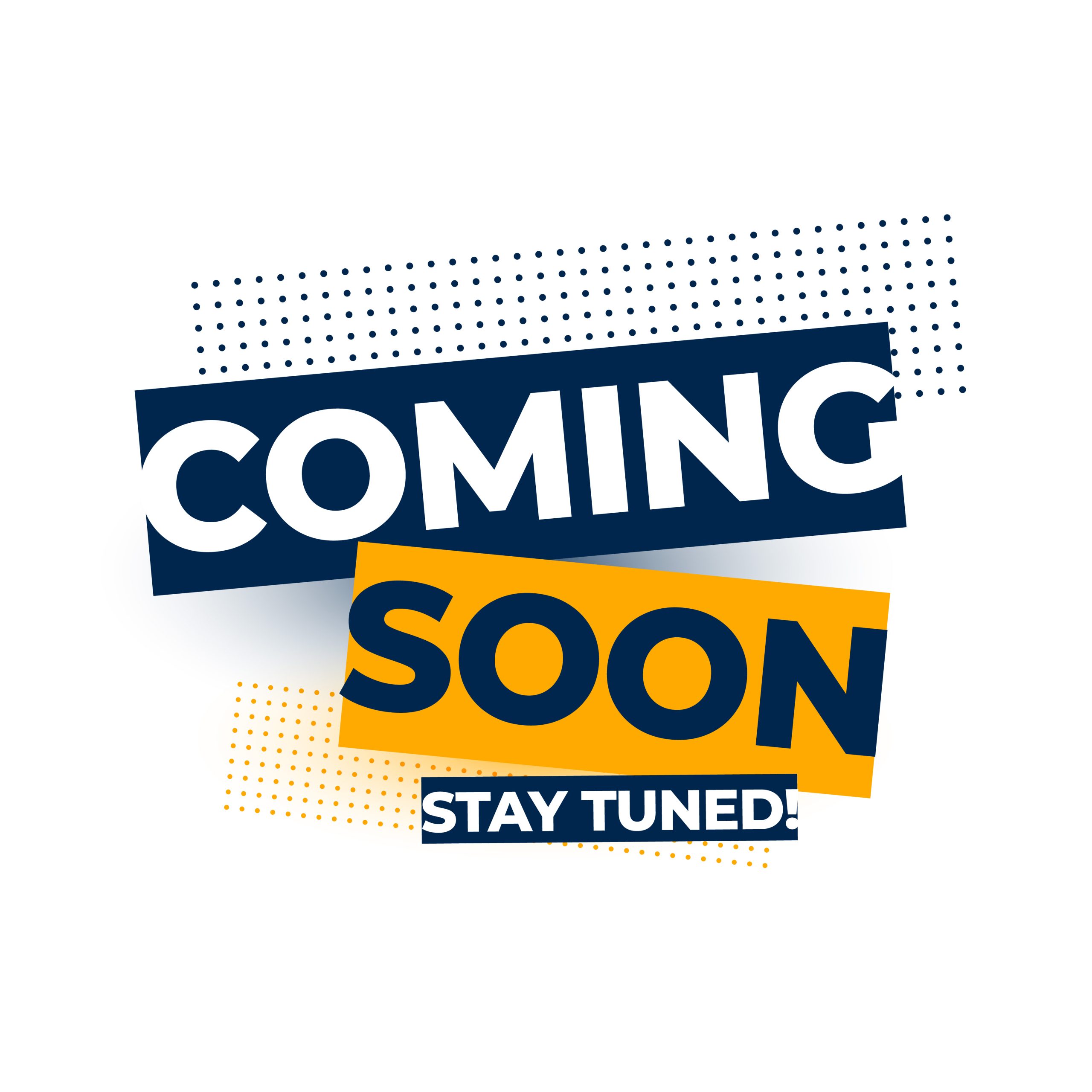 modern coming soon poster with stay tuned message